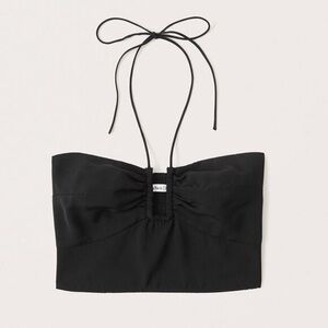 Abercrombie & Fitch Black Halter Hardware set Crop Top